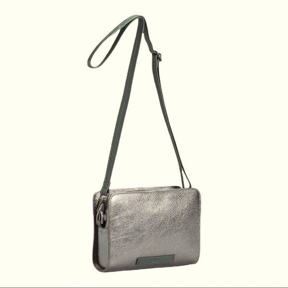 Elk Handbags - NWT ELK Australia Malov Silver Leather Small Crossbody Bag